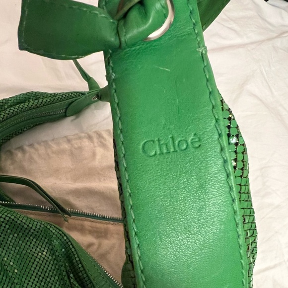 Chloe Rare Green Metal Mesh hobo bag - Picture 7 of 7